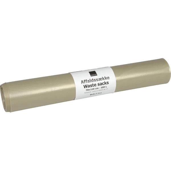 No Name Affaldssække 100L, 70x110cm, 55my, Genanvendt Klar 3 No Name Affaldssække 100L, 70x110cm, 55my, Genanvendt Klar