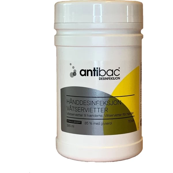 Antibac Hånddesinfektion 85% | Wipes | 70 Stk 3 Antibac Hånddesinfektion 85% | Wipes | 70 Stk