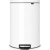Brabantia Flatback Pedalspand | 40 L | Hvid -Rengøringsekspert brabantia flatback pedalspand 40 l hvid