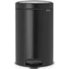 Brabantia NewIcon Pedalspand | 12 L | Mat Sort -Rengøringsekspert brabantia newicon pedalspand 12 l matt black