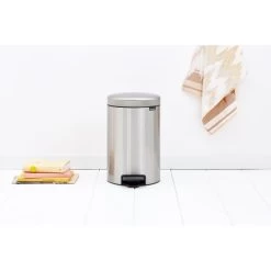 Brabantia NewIcon Pedalspand | 12 L | Mat Stål FPP -Rengøringsekspert brabantia newicon pedalspand 12 l matt steel fpp 9