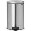 Brabantia NewIcon Pedalspand | 20 L | Mat Stål FPP -Rengøringsekspert brabantia newicon pedalspand 20 l matt steel fpp