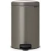 Brabantia NewIcon Pedalspand | 20 L | Platin -Rengøringsekspert brabantia newicon pedalspand 20 l platinum