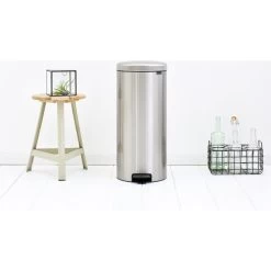 Brabantia NewIcon Pedalspand | 30 L | Mat Stål -Rengøringsekspert brabantia newicon pedalspand 30 l matt steel 4