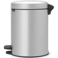 Brabantia NewIcon Pedalspand | 5 L | Metallic Grå -Rengøringsekspert brabantia newicon pedalspand 5 l metallic grey 3