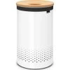 Brabantia Vasketøjskurv | 60 L | Hvid M/ Kork Låg -Rengøringsekspert brabantia vasketojskurv 60 l hvid m kork lag