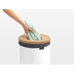Brabantia Vasketøjskurv | 60 L | Hvid M/ Kork Låg -Rengøringsekspert brabantia vasketojskurv 60 l hvid m kork lag 3