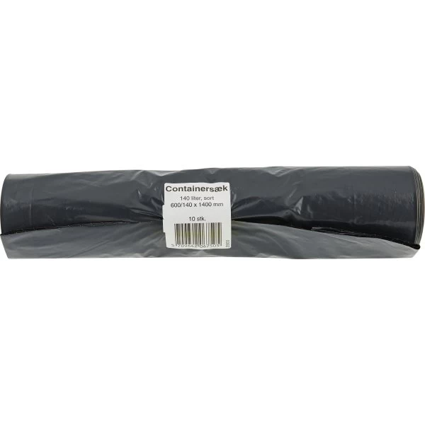 No Name Containersæk 140 L, 60 X 14 X 140 Cm, 40my, Sort 3 No Name Containersæk 140 L, 60 X 14 X 140 Cm, 40my, Sort