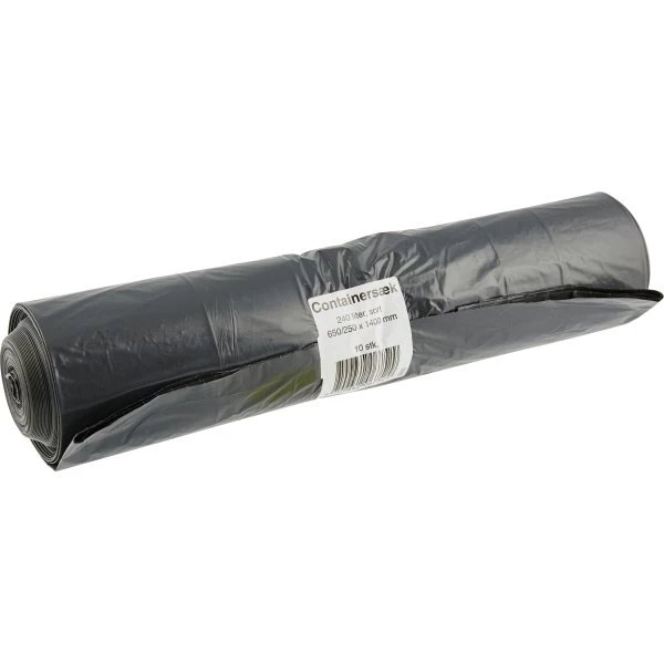 No Name Containersæk 240 L, 65 X 25 X 140 Cm, 40my Sort 4 No Name Containersæk 240 L, 65 X 25 X 140 Cm, 40my Sort - Billede 2