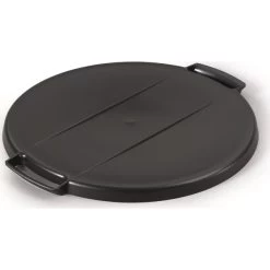 Durable Durabin Rund "Fladt" Låg, 40 L, Sort