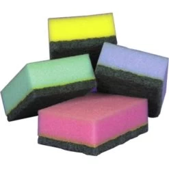 No Name Køkkensvamp Med Grøn Skureflade | 10 Stk.