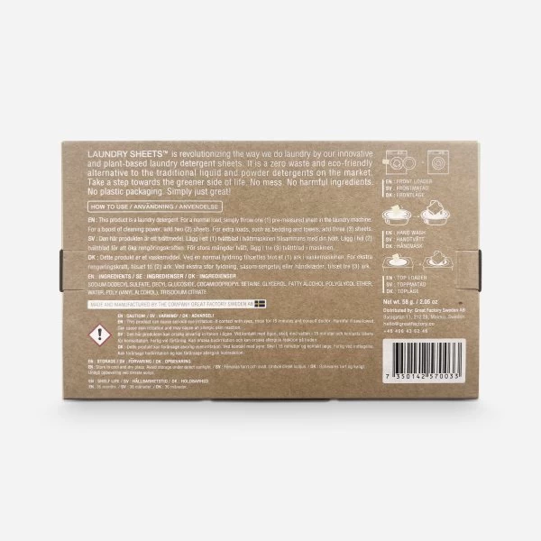 No Name Laundry Sheets | Parfumefri | 30 Ark 6 No Name Laundry Sheets | Parfumefri | 30 Ark - Billede 4