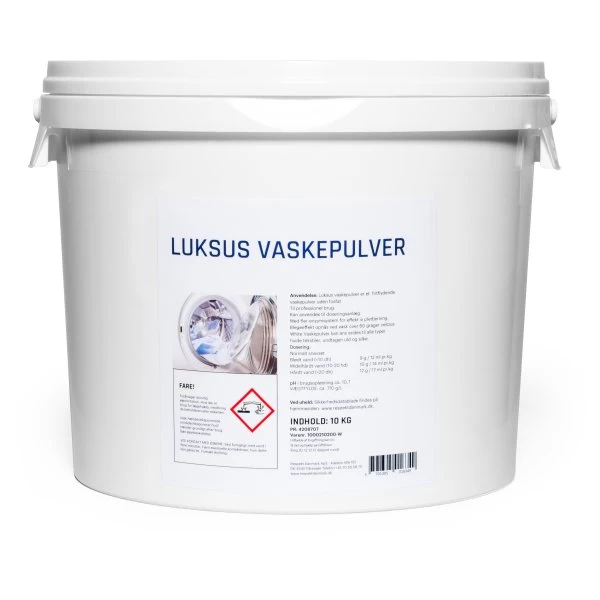 Luksus Vaskepulver U/parfume | Hvid/kulørt | 10kg 3 Luksus Vaskepulver U/parfume | Hvid/kulørt | 10kg