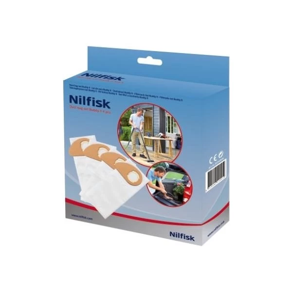 Nilfisk Filterpose Til Nilfisk Buddy, 4 Stk. 3 Nilfisk Filterpose Til Nilfisk Buddy, 4 Stk.