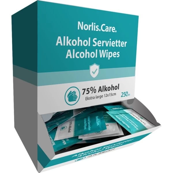 Norlis Care Hånddesinfektion 75% | Wipes | 250 Stk 5 Norlis Care Hånddesinfektion 75% | Wipes | 250 Stk - Billede 3