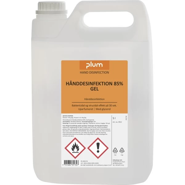 Plum Hånddesinfektion 85% | Gel | 5 L 3 Plum Hånddesinfektion 85% | Gel | 5 L