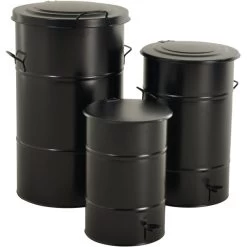 RETRO Affaldsbeholder 30 L, Fodpedal, Sort -Rengøringsekspert retro affaldsbeholder 30 l fodpedal sort 1