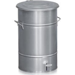 RETRO Affaldsbeholder 70 L, Fodpedal, Galvaniseret