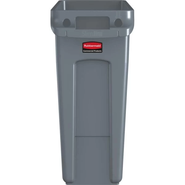 Rubbermaid Slim Jim Affaldsbeholder, 60 Liter, Grå 4 Rubbermaid Slim Jim Affaldsbeholder, 60 Liter, Grå - Billede 2