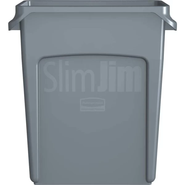Rubbermaid Slim Jim Affaldsbeholder, 60 Liter, Grå 5 Rubbermaid Slim Jim Affaldsbeholder, 60 Liter, Grå - Billede 3