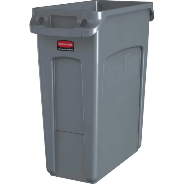 Rubbermaid Slim Jim Affaldsbeholder, 60 Liter, Grå 3 Rubbermaid Slim Jim Affaldsbeholder, 60 Liter, Grå