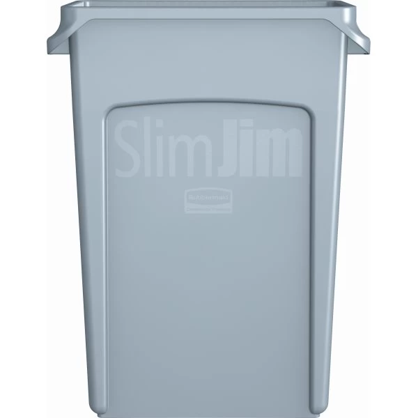 Rubbermaid Slim Jim Affaldsbeholder, 87 Liter, Grå 5 Rubbermaid Slim Jim Affaldsbeholder, 87 Liter, Grå - Billede 3
