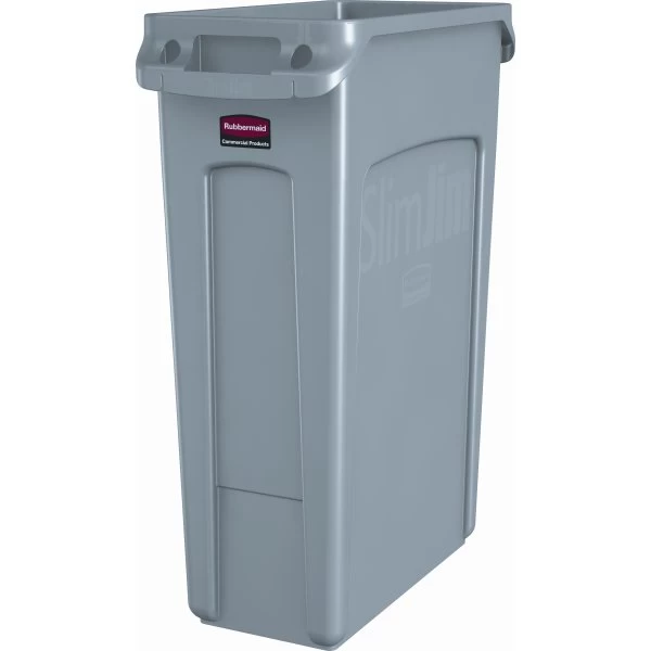 Rubbermaid Slim Jim Affaldsbeholder, 87 Liter, Grå 3 Rubbermaid Slim Jim Affaldsbeholder, 87 Liter, Grå