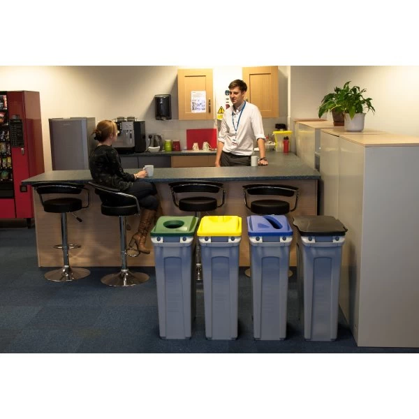 Rubbermaid Slim Jim Låg "Hængsel', Sort 7 Rubbermaid Slim Jim Låg "Hængsel', Sort - Billede 5