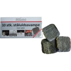 No Name Ståluldssvampe Med Sæbe, 10 Stk.