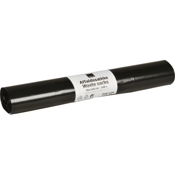 ABENA Supersæk Affaldssække 100 L, 70x110 Cm, 25my, Sort 4 ABENA Supersæk Affaldssække 100 L, 70x110 Cm, 25my, Sort - Billede 2