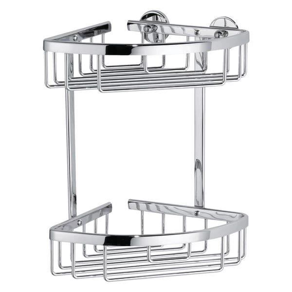 Tesa Aluxx Dobbelt Hjørnekurv Til Bruser | Sølv 3 Tesa Aluxx Dobbelt Hjørnekurv Til Bruser | Sølv