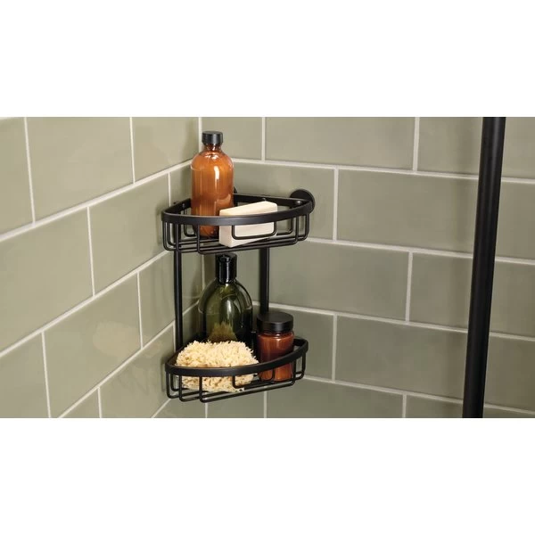 Tesa Aluxx Dobbelt Hjørnekurv Til Bruser | Sort 4 Tesa Aluxx Dobbelt Hjørnekurv Til Bruser | Sort - Billede 2