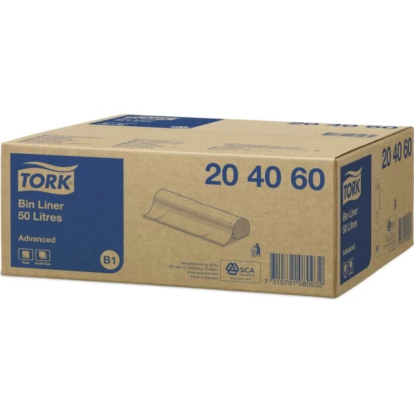 Tork B1 Affaldsposer | 50 L | Hvid 4 Tork B1 Affaldsposer | 50 L | Hvid - Billede 2