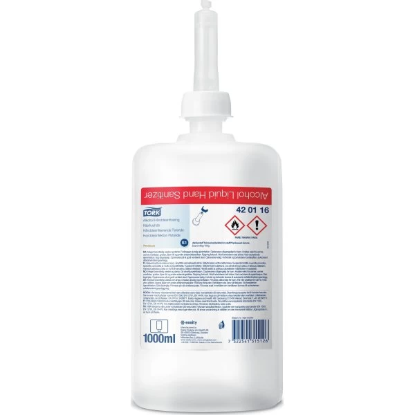 Tork S1 Premium Hånddesinfek. 80%| Flydende | 1 L 3 Tork S1 Premium Hånddesinfek. 80%| Flydende | 1 L