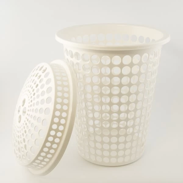 No Name Vasketøjskurv | Rund | Hvid | 60 L 4 No Name Vasketøjskurv | Rund | Hvid | 60 L - Billede 2