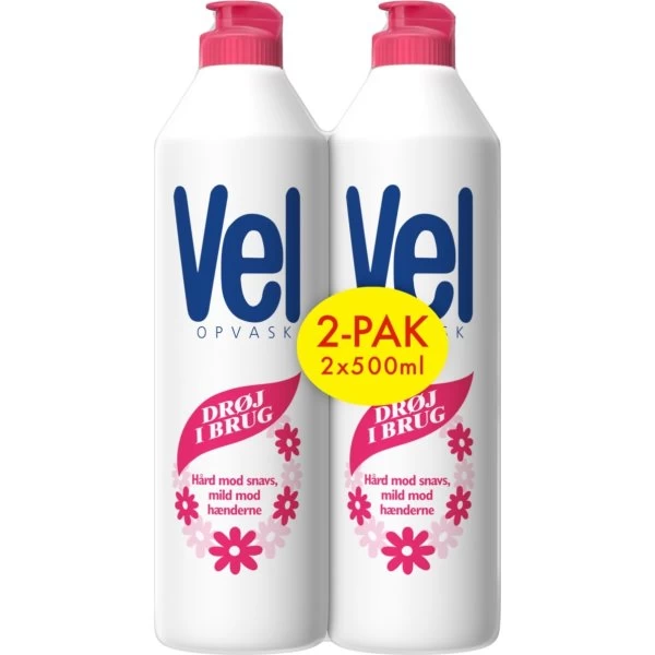 Vel Opvaskemiddel | Dobbeltpack | 2 X 500 Ml 3 Vel Opvaskemiddel | Dobbeltpack | 2 X 500 Ml