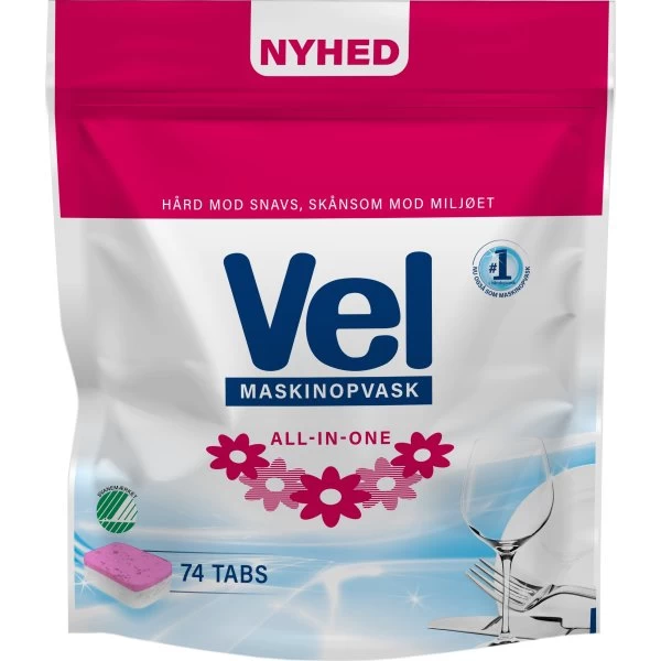 Vel Opvasketabs | All-In-One | 74 Stk 3 Vel Opvasketabs | All-In-One | 74 Stk