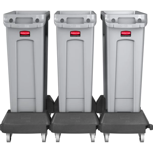 Vogn Rubbermaid Slim Jim Affaldsbeholder, Sort 8 Vogn Rubbermaid Slim Jim Affaldsbeholder, Sort - Billede 6